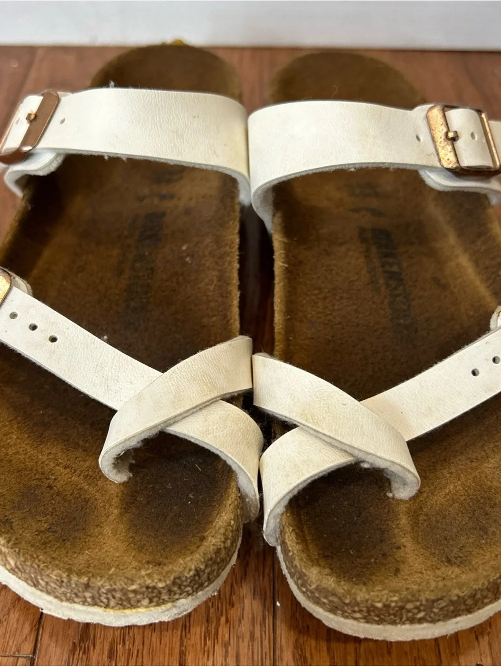 Birkenstock Mayari Sandals Slip On Shoes EU 33 Girls Size 2 White
